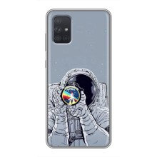 Чехол NASA для Samsung Galaxy A72 (AlphaPrint) (Космонавт фото)