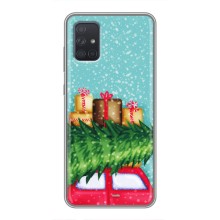 Чехол Новогодняя Елка на Samsung Galaxy A72 (Новогодние подарки)