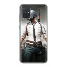 Чехол PUBG для Самсунг А72 (AlphaPrint) (Пабг мен)