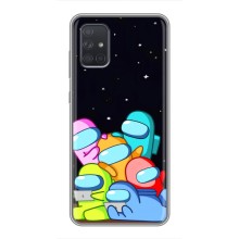 Чехол Амонг Ас для Samsung Galaxy A72 (AlphaPrint) (Скины в космосе)