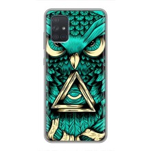 Чехол с птицами на Samsung Galaxy A72 (VPrint) (Сова с глазом)