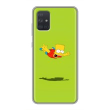 Чехол с Симпсонами для Samsung Galaxy A72 (VPrint) (Барт Симпсон)