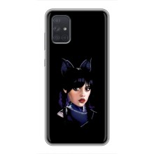Чехлы Венсдей на Samsung Galaxy A72 Уэнсдей (AlphaPrint) (серьезная Уэнздей)