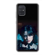 Чехлы Венсдей на Samsung Galaxy A72 Уэнсдей (AlphaPrint) (взгляд Уэнздей)