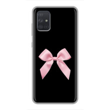 Чехол банты для Samsung Galaxy A72 – Бант на черном