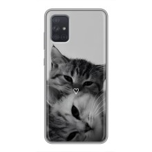 Чехол с рисунком кот на Samsung Galaxy A72 (Пара котов)