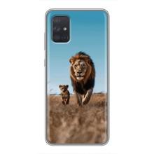 Чехол Король лев на Самсунг А72 (Мусафа и Симба)