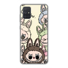 Чехол с Лабубу на Samsung Galaxy A72 – Коллаж Лабубу