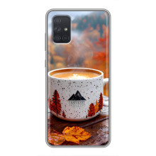 Чехол с уникальным дизайном «Осень с кофе» для Samsung Galaxy A72 – Кофе на природе