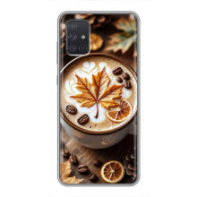 Чехол с уникальным дизайном «Осень с кофе» для Samsung Galaxy A72 – Пряный кофе