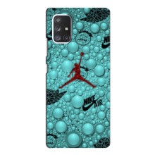 Силиконовый Чехол Nike Air Jordan на Самсунг Галакси А72 (Джордан Найк)
