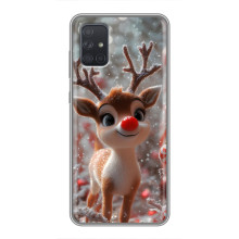 Яркий чехол для Samsung Galaxy A72 с Зимними Оленятами