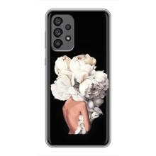 Чехлы (ART) Цветы на Samsung Galaxy A73 (5G) (VPrint) (Белые цветы)