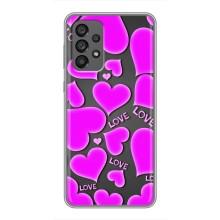 Чехлы для любимой на Самсунг Галакси 73 (5G) (VPrint) (Pink hearts)