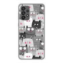 Чехлы с Котиками для Samsung Galaxy A73 (5G) (VPrint) (Рисованные котики)