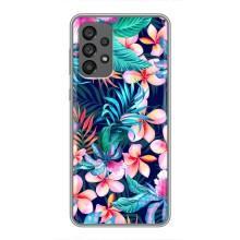 Чехол для Самсунг Галакси 73 (5G) - с принтом (Дизайнерские) (AlphaPrint) (Красочные цветы)