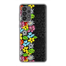Чехол с Цветами для Samsung Galaxy A73 (5G) (Яркие цветы)