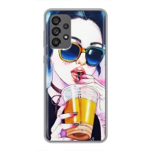 Чехол с картинкой Модные Девчонки Samsung Galaxy A73 (5G) (Девушка с коктейлем)