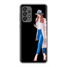 Чехол с картинкой Модные Девчонки Samsung Galaxy A73 (5G) (Девушка со смартфоном)