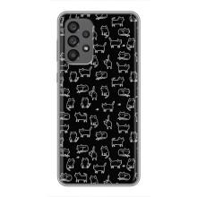 Чехол с принтом для Samsung Galaxy A73 (5G) (AlphaPrint) Модные коты (Меленькие котики)