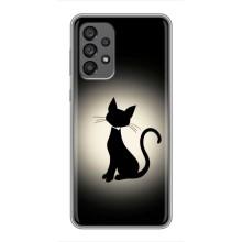 Чехол с принтом для Samsung Galaxy A73 (5G) (AlphaPrint) Модные коты (Силуэт котика)