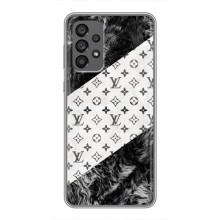 Чохол Стиль Louis Vuitton на Samsung Galaxy A73 (5G) – LV на білому