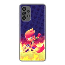 Чехол (ТПУ) с героями Бравл Старс на Samsung Galaxy A73 (5G) (Пенни в огне)