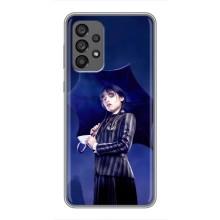 Чехлы Венсдей на Samsung Galaxy A73 (5G) Уэнсдей (AlphaPrint) (Уэнздей с зонтом)