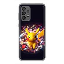 Чехол с Пикачу на Samsung Galaxy A73 (5G) (Пикачу с мячом)