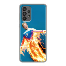 Чехол с принтом Фантастическая четверка для Samsung Galaxy A73 (5G) – Человек-Факел