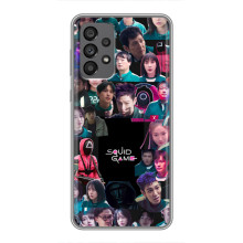 Чехол Гра в кальмара для Samsung Galaxy A73 (5G) – Коллаж игры кальмара
