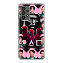 Чехол Гра в кальмара для Samsung Galaxy A73 (5G) – Персонажи игры кальмара