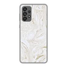 Мраморный чехол на Samsung Galaxy A73 (5G) (VPrint) (Белый мрамор)