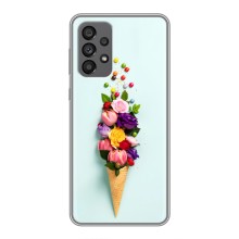 Чехлы с тематикой "ЦВЕТЫ" на Samsung Galaxy A73 (5G) – Цветок-мороженное