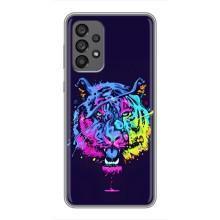 Силиконовый бампер с картинкой животных для Samsung Galaxy A73 (5G) (Тигр-Арт)