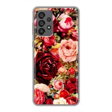 Силиконовый бампер с принтом (цветочки) на Самсунг Галакси 73 (5G) (Букет цветов)