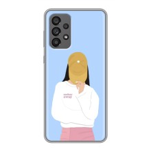 Силиконовый Чехол на Samsung Galaxy A73 (5G) с картинкой Стильных Девушек – Желтая кепка