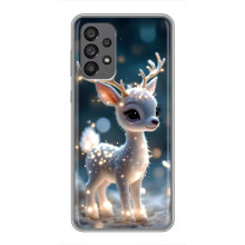 Яскравий чохол для Samsung Galaxy A73 (5G) з Зимові Оленята – Блискуче оленятко