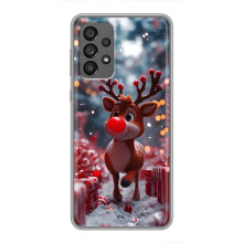 Яскравий чохол для Samsung Galaxy A73 (5G) з Зимові Оленята – Олень серед подарунків