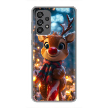 Яскравий чохол для Samsung Galaxy A73 (5G) з Зимові Оленята – Олень з шарфом