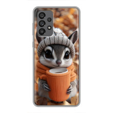 Печатный чехол «Зверята с кофе» для Samsung Galaxy A73 (5G)