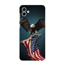 Чехол Флаг USA для Samsung Galaxy F04 – Орел и флаг