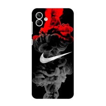 Силиконовый Чехол на Samsung Galaxy F04 с картинкой Nike (Nike дым)