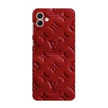 Текстурный Чехол Louis Vuitton для Самсунг Ф04 (Красный ЛВ)