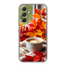 Чехол с уникальным дизайном «Осень с кофе» для Samsung Galaxy F17