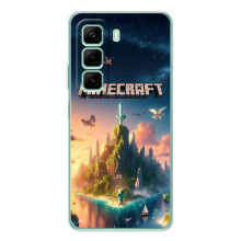 Чохол з картинками Майнкрафт для Смартфон Samsung Galaxy F36 українськими буквами та цифрами буде виглядати так: Салмсунг Галаксі Ф36. – Лого Майнкрафт