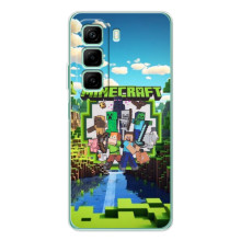 Чохол з картинками Майнкрафт для Смартфон Samsung Galaxy F36 українськими буквами та цифрами буде виглядати так: Салмсунг Галаксі Ф36. – Майнкрафт фон