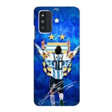 Чехлы для Samsung Galaxy F52 5G (E526) (Leo чемпион) (AlphaPrint) (Месси сборная)