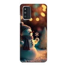 Чехлы на Новый Год Samsung Galaxy F52 5G (E526) (Снеговик праздничный)