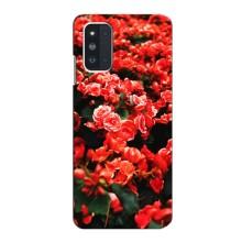 Чехлы с Цветами для Samsung Galaxy F52 5G (E526) (VPrint) (Цветы красные)